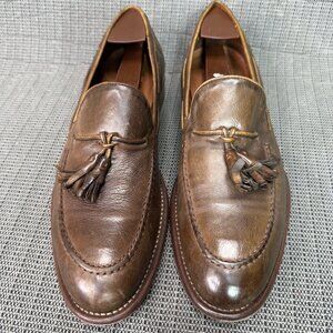 Johnston & Murphy Cellini Tassel Loafers Mens Size10M Brown Leather